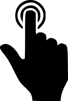 Gui Gesture One Finger Touch Sticker Svg Vector, Free Vectors File
